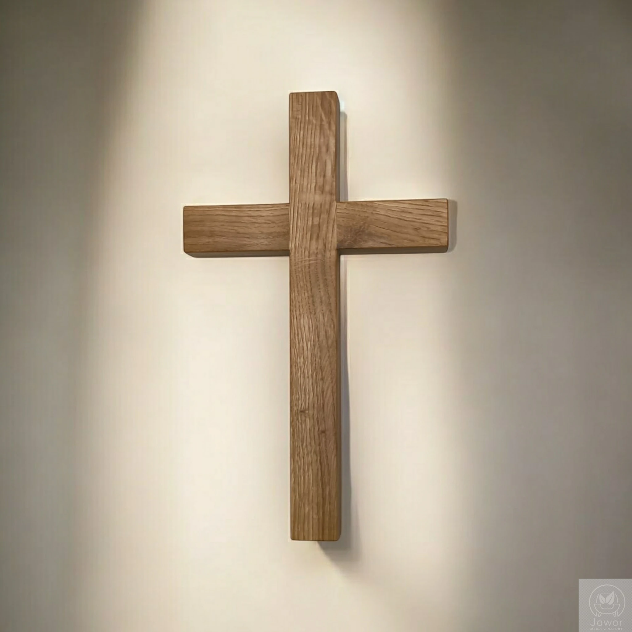 Krzyż dębowy 30 cm – wersja klasyczna, lity dąb, krzyż do domu lub kapliczki