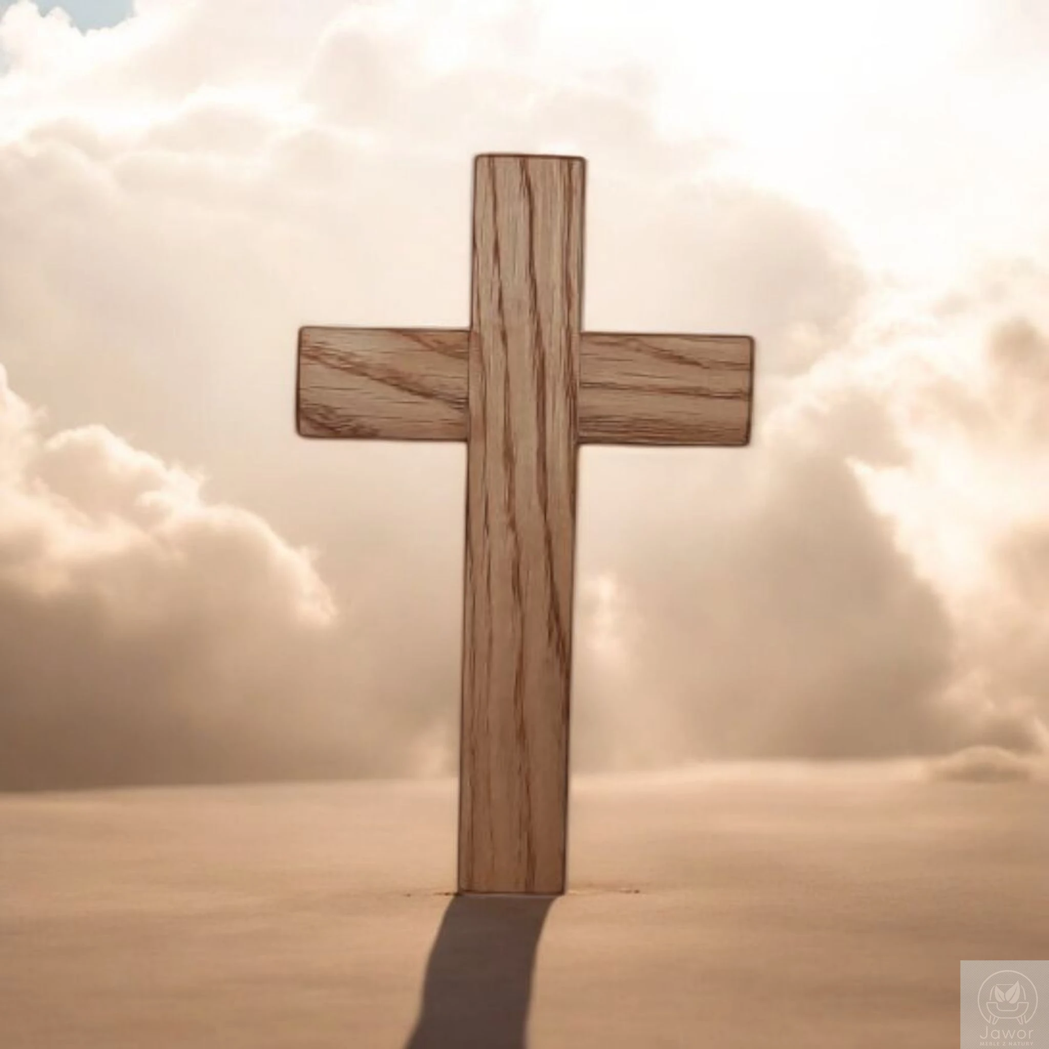 Krzyż dębowy 15 cm na ścianę – naturalne drewno dębowe, wyraziste usłojenie i eleganckie wykończenie olej + wosk