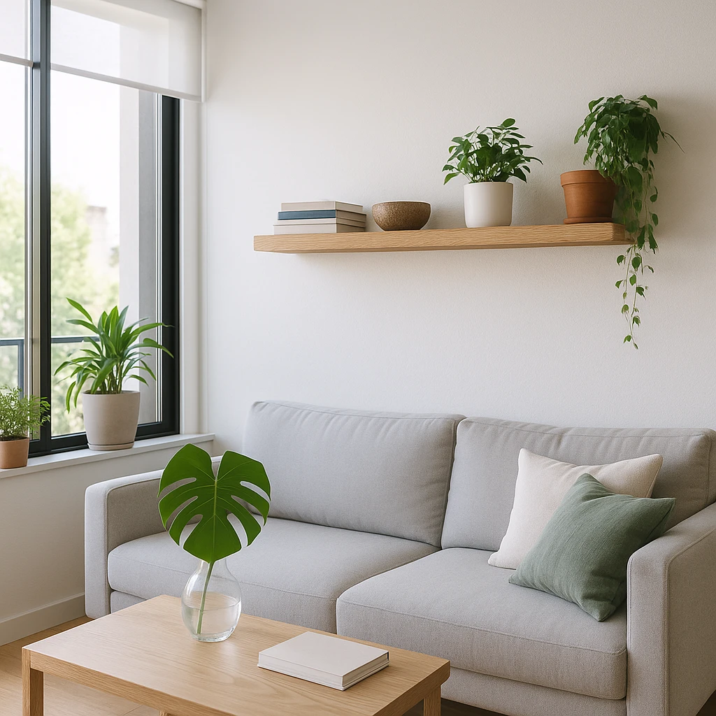 Półka dębowa 4 cm do salonu – minimalistyczna forma, lity dąb, półka na książki i dekoracje