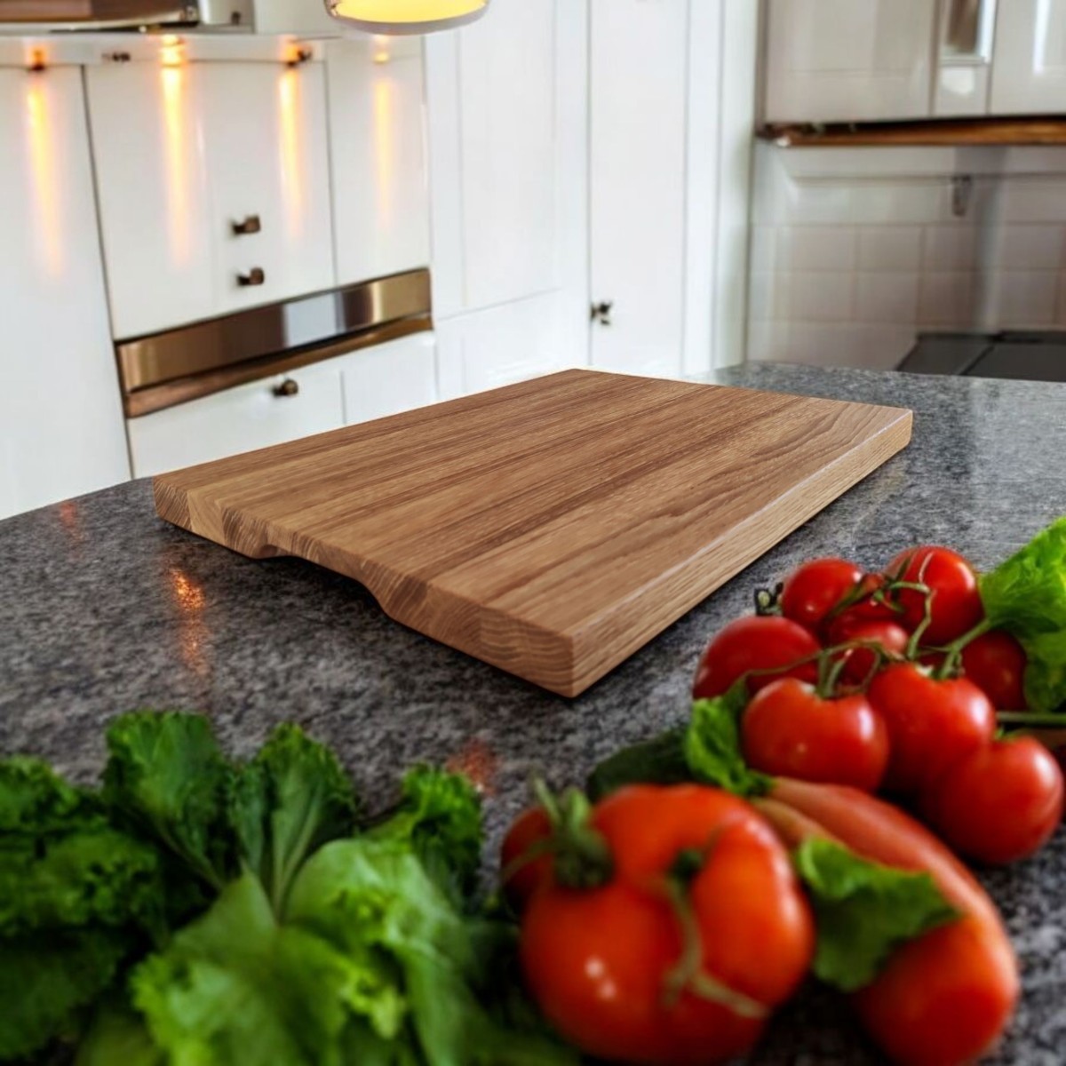 duża dębowa deska do krojenia 30x40 cm duża z litego drewna na nóżkach