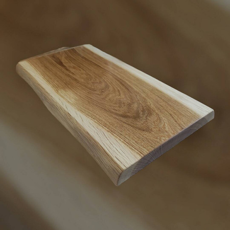 Deska do krojenia dębowa z jednego kawałka drewna 40 × 25 cm – szeroka, naturalny kształt