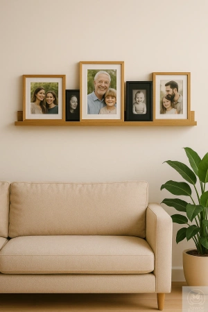 PÓŁKA dębowa na zdjęcia i obrazy 50–100 cm – listwa na ścianę, lity dąb