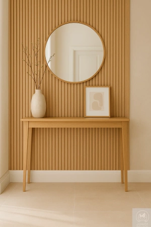 KONSOLA dębowa wąska 90 cm – do przedpokoju, minimalistyczna