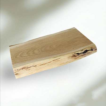 Deska do krojenia dębowa z jednego kawałka drewna 40 x 20-21 cm