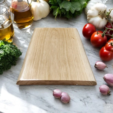 DESKA do krojenia dębowa z jednego kawałka drewna – olejowana 19–27 cm