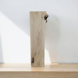 PODOBRAZIE drewniane – bez kory, sęk; prosta + nieregularna krawędź, 73×16–21×2,5 cm