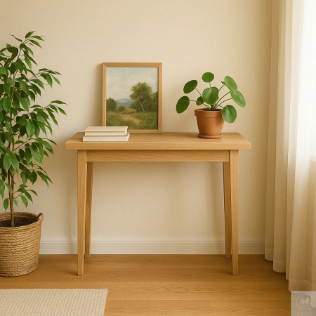 KONSOLA dębowa 80 cm – do przedpokoju, klasyczna