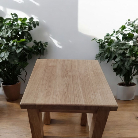 Taboret dębowy klasyczny 31x31x46 cm