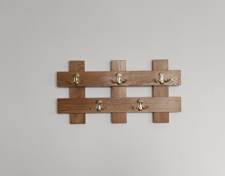 Wieszak ścienny dębowy Modern 2