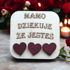 KOLCZYKI serca drewniane – sztyfty stal chirurgiczna
