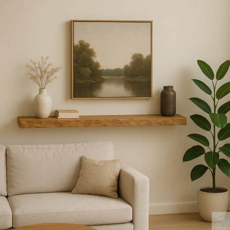 PÓŁKA dębowa na ścianę 100 cm – 4 cm, z jednego kawałka litego dębu