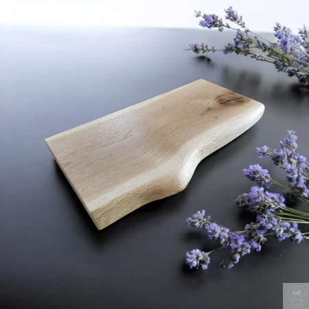 PÓŁKA dębowa na ścianę 40 cm – z naturalną krawędzią, lity dąb