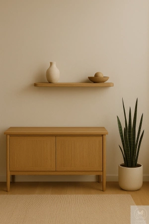 PÓŁKA dębowa na ścianę 10 cm – cienka, minimalistyczna z litego dębu 50–100 cm