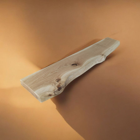 Półka dębowa na ścianę 100 cm – grubość 4 cm, lite drewno