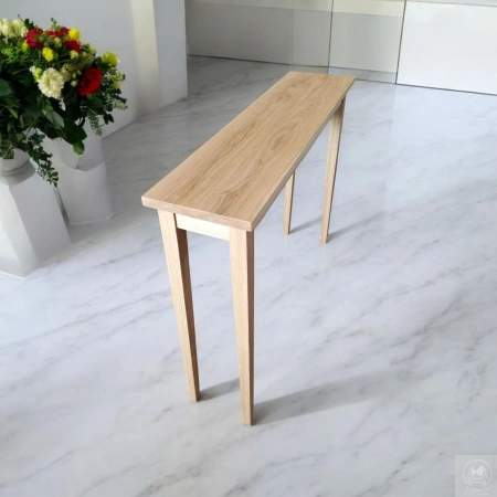 KONSOLA dębowa wąska 100 cm – na wymiar (głębokość do wyboru)