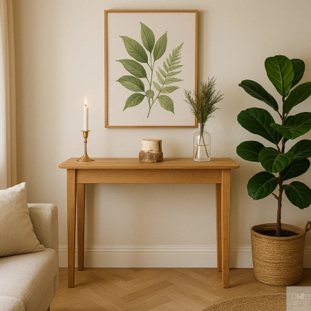 KONSOLA dębowa do przedpokoju – faza 45°