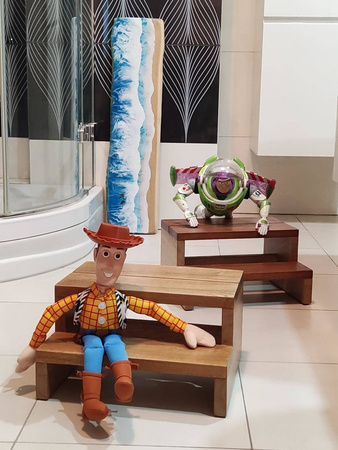 Stopień dla dzieci drewniany – dębowy podest 16,5 cm