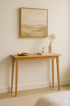 KONSOLA dębowa wąska 90 cm – do przedpokoju, minimalistyczna