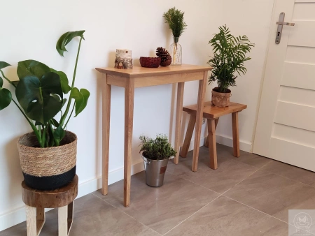 KONSOLA dębowa do przedpokoju – faza 45°