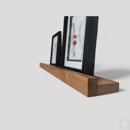 PÓŁKI dębowe na zdjęcia i obrazy – komplet 40 i 60 cm, listwy na ścianę, lity dąb