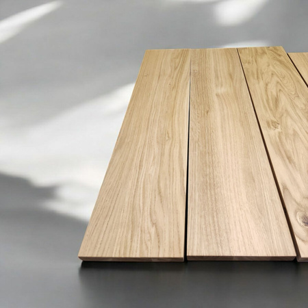 PÓŁKA dębowa na ścianę – prosta i klasyczna, lity dąb, 50–120 cm