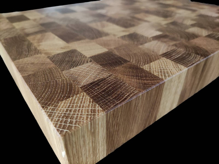 Deska do krojenia dębowa profesjonalna 30 × 40 × 4 cm – gruba i trwała