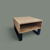 Stolik kawowy dębowy z półką – lity dąb, nowoczesny design, do salonu
