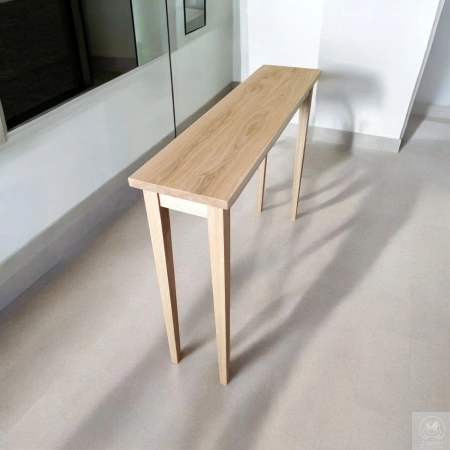 KONSOLA dębowa wąska 100 cm – na wymiar (głębokość do wyboru)