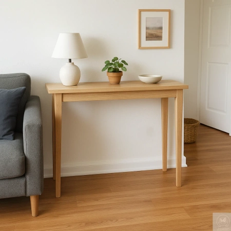 KONSOLA dębowa wąska 90 cm – do przedpokoju, minimalistyczna
