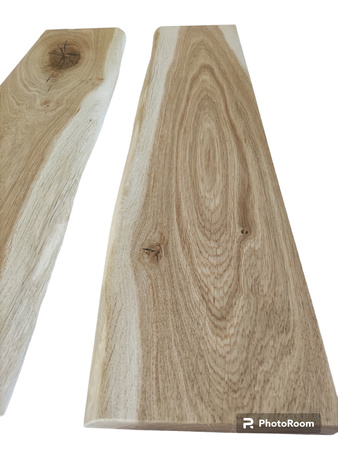 Półka dębowa na ścianę 100 cm – naturalna krawędź, lite drewno