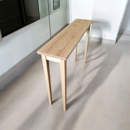 KONSOLA dębowa wąska 100 cm – na wymiar (głębokość do wyboru)