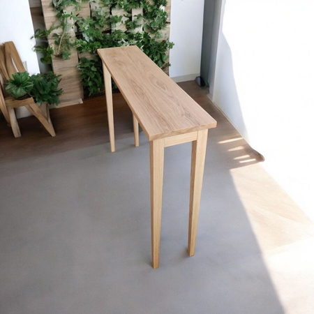 KONSOLA dębowa wąska 100 cm – na wymiar (głębokość do wyboru)