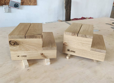 Stopień dla dzieci drewniany – dębowy podest 16,5 cm