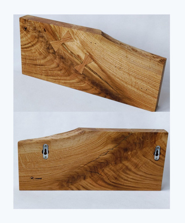 Wieszak dębowy z kokardami