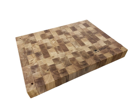 Deska do krojenia dębowa profesjonalna 30 × 40 × 4 cm – gruba i trwała