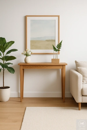 KONSOLA dębowa 80 cm – do przedpokoju, klasyczna