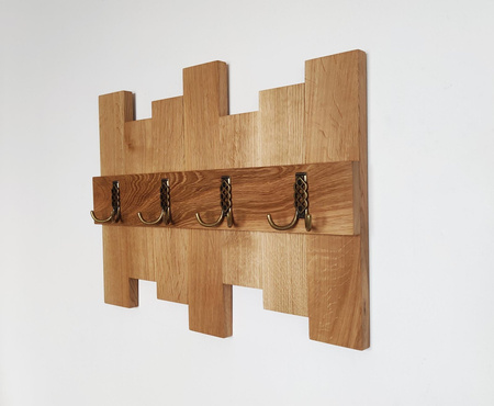Wieszak ścienny dębowy Modern 1