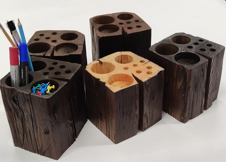 Organizer przybornik ze starego drewna