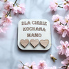 KOLCZYKI serca drewniane – sztyfty stal chirurgiczna