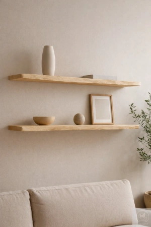 PÓŁKA drewniana na ścianę – z sosny – naturalna krawędź – olejowana 50–100 cm