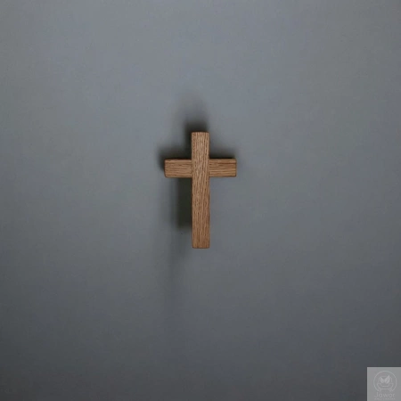 Krzyż dębowy 15 cm – na ścianę, nad drzwi, ręcznie wykonany