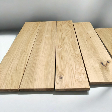 PÓŁKA dębowa na ścianę – prosta i klasyczna, lity dąb, 50–120 cm