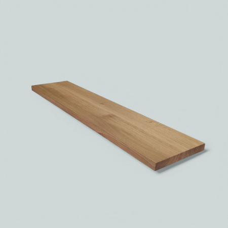 PÓŁKA dębowa na ścianę – prosta i klasyczna, lity dąb, 50–120 cm