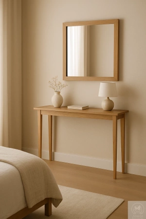 KONSOLA dębowa wąska 90 cm – do przedpokoju, minimalistyczna