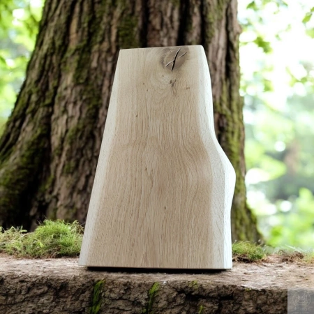 PÓŁKA dębowa na ścianę 40 cm – z naturalną krawędzią, lity dąb