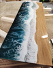 KONSOLA dębowa z żywicą – fale oceanu, 80 cm