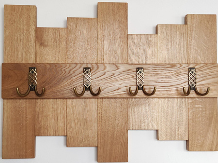 Wieszak ścienny dębowy Modern 1