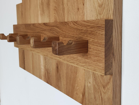 Wieszak ścienny dębowy Rustykalny 3