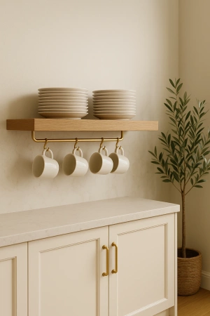 PÓŁKA dębowa 4 cm na ścianę (40–100 cm) – lity dąb
