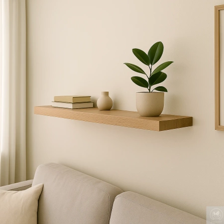 PÓŁKA dębowa 4 cm na ścianę (40–100 cm) – lity dąb